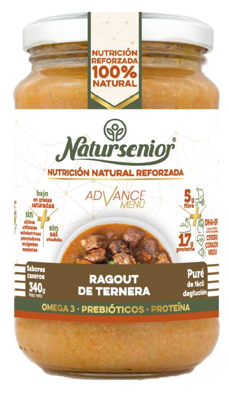 Tarro de Puré de Ragout de Ternera · Natursenior · 340 gramos