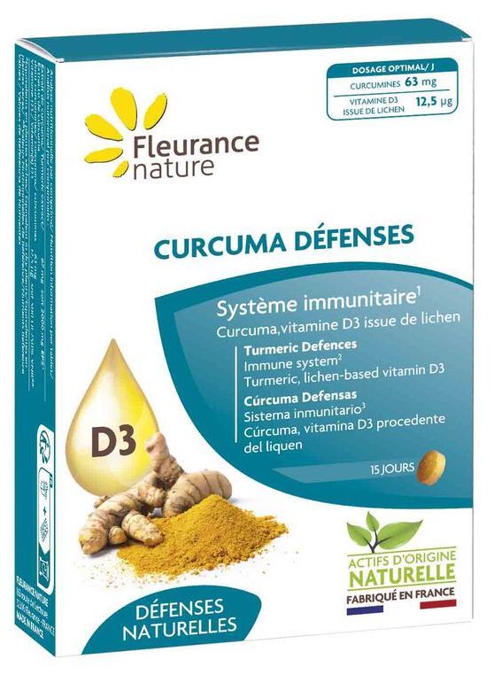 Cúrcuma Defensas Bio · Fleurance Nature · 15 comprimidos