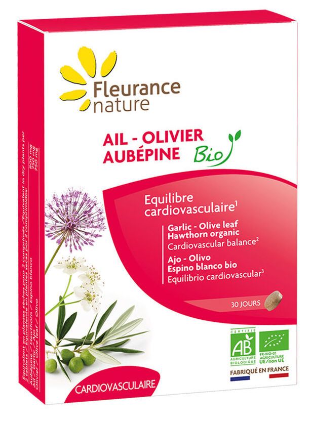 Ajo, Olivo y Espino Blanco Bio · Fleurance Nature · 60 comprimidos