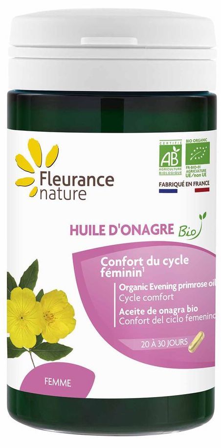 Aceite de Onagra Bio · Fleurance Nature · 60 cápsulas