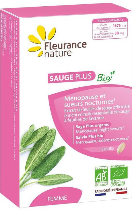 Salvia Plus Bio · Fleurance Nature · 15 comprimidos