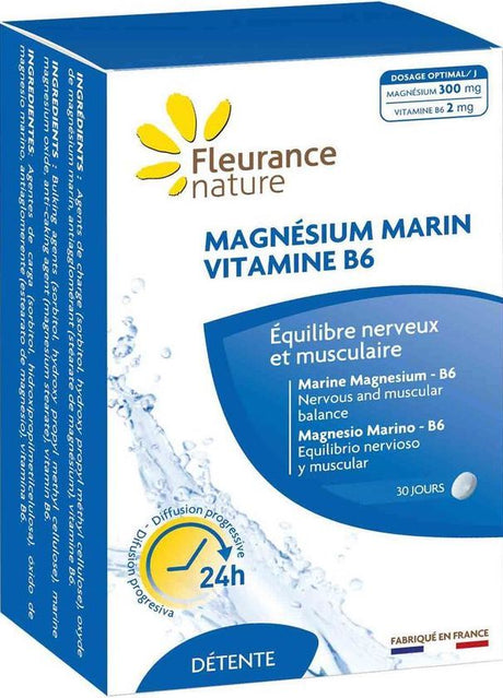 Magnesio Marino y Vitamina B6 · Fleurance Nature · 60 comprimidos