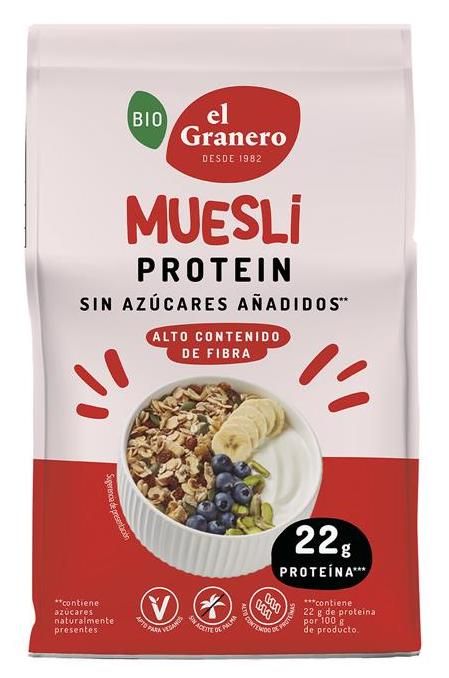 Muesli Protein Bio · El Granero Integral · 375 gramos