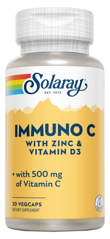 Inmuno C con Zinc & D3 · Solaray · 30 cápsulas