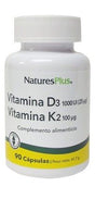 Vitamina D3 & Vitamina K2 · Nature's Plus · 90 cápsulas