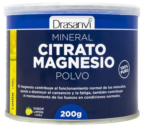 Mineral Citrato Magnesio en Polvo Sabor Limón · Drasanvi · 200 gramos