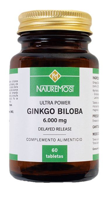 Ginkgo Biloba Ultra Power · Nature Most · 60 tabletas