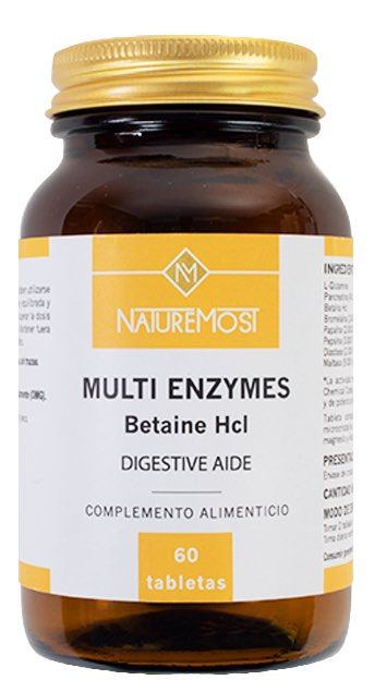 Multi Enzymes + Betaine Hcl · Nature Most · 60 tabletas