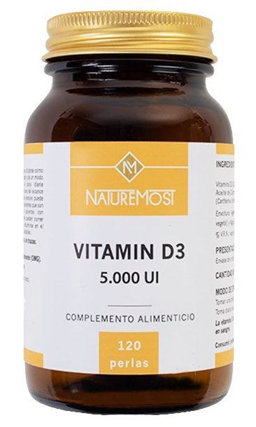 Vitamina D3 5.000 UI · Nature Most · 120 perlas