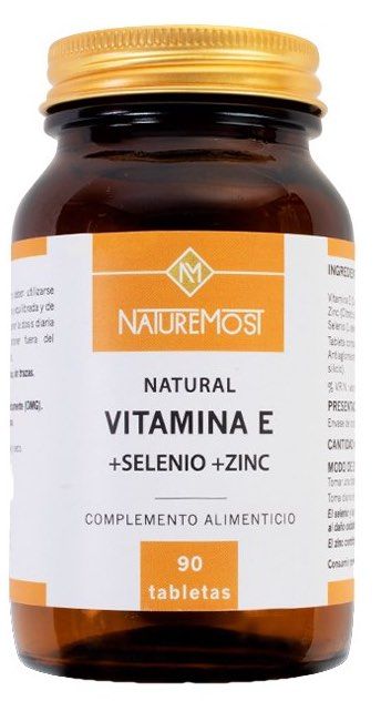 Vitamina E con Selenio y Zinc · Nature Most · 90 tabletas