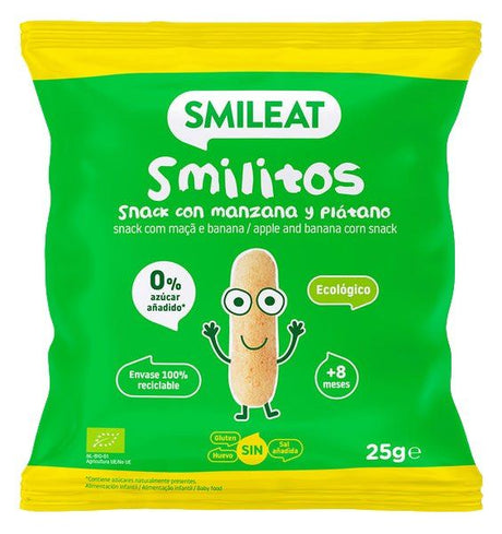 Smilitos de Manzana y Plátano · Smileat · 25 gramos