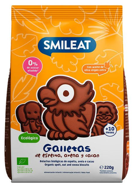 Galletas de Espelta, Avena y Cacao · Smileat · 220 gramos