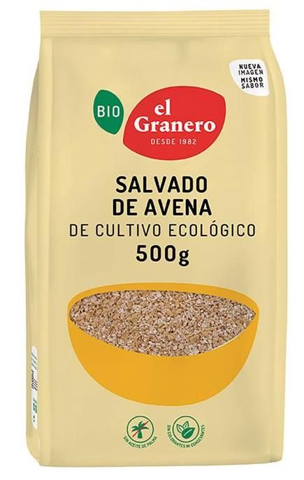 Salvado de Avena Bio · El Granero Integral · 500 gramos