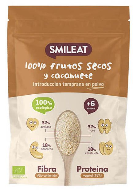 Mezcla de 100% Frutos Secos y Cacahuete · Smileat · 200 gramos