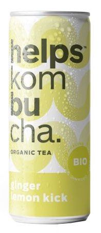 Kombucha Ginger Lemon Kick · Helps Kombucha · 250 ml