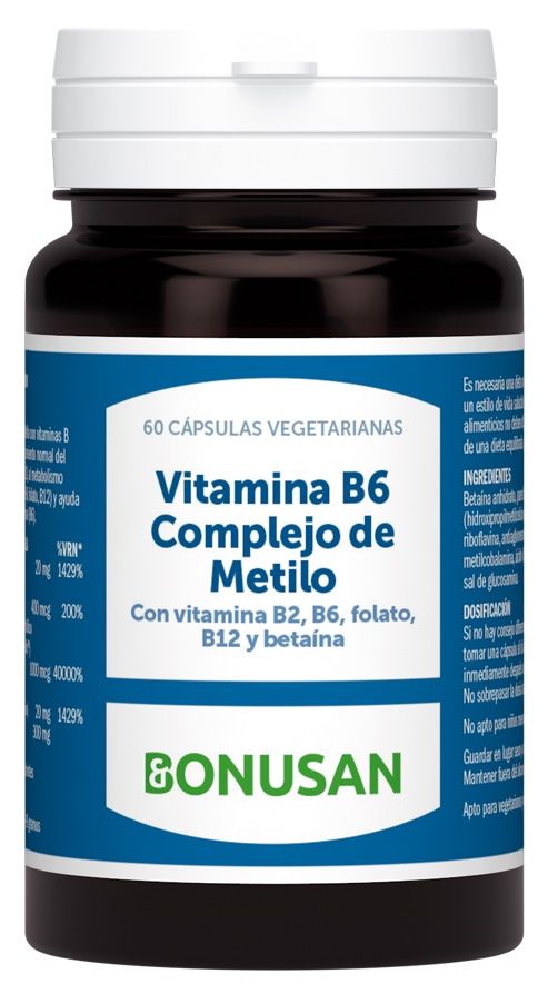 Vitamina B6 Complejo de Metilo · Bonusan · 60 cápsulas