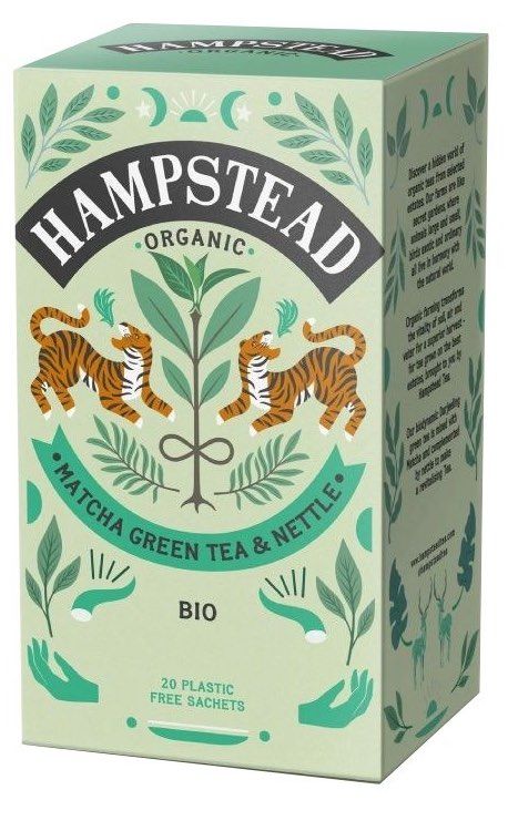 Té Verde Matcha y Ortiga · Hampstead Organic · 20 filtros