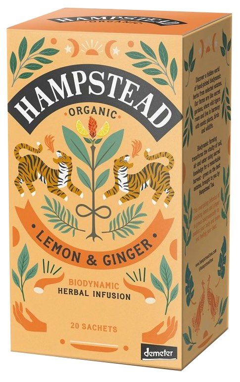 Infusión de Limón y Jengibre · Hampstead Organic · 20 filtros