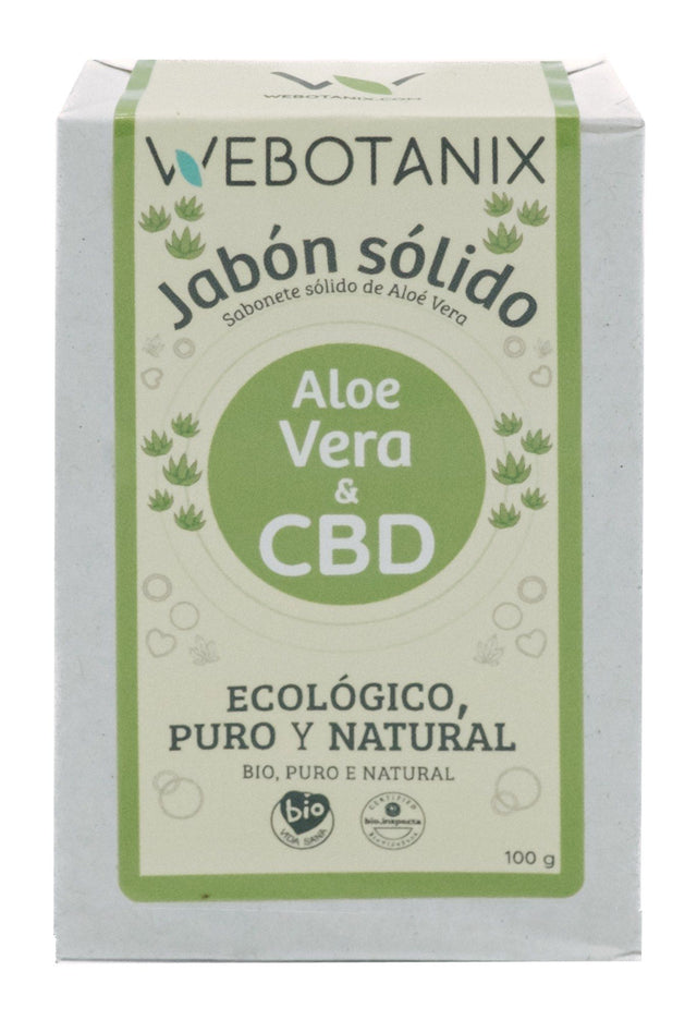 Jabón Sólido de Aloe Vera y CBD Bio · WeBotanix · 100 gramos