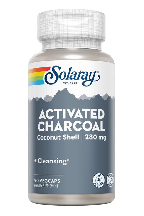 Carbón Activo de Coco · Solaray · 90 cápsulas