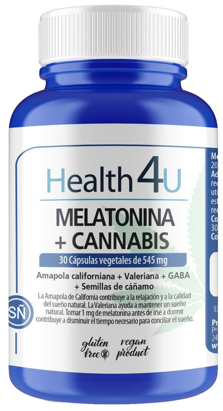 Melatonina + Cannabis · Health4U · 30 cápsulas