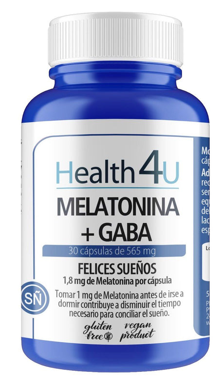 Melatonina + Gaba · Health4U · 30 cápsulas