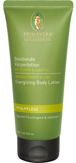 Loción Corporal Energizante de Jengibre y Lima · Primavera Life · 200 ml