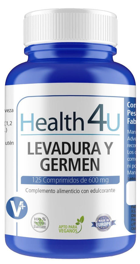 Levadura y Germen de Trigo · Health4U · 125 comprimidos