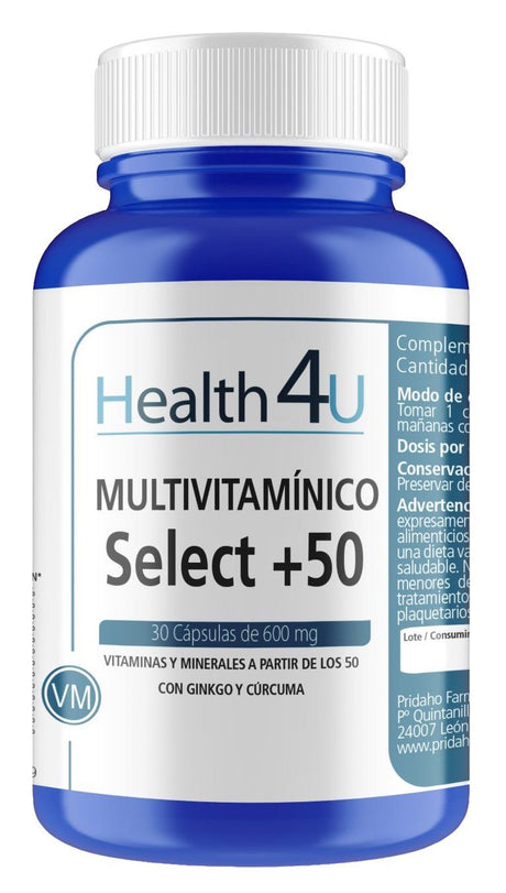 Multivitamínico Select +50 · Health4U · 30 cápsulas