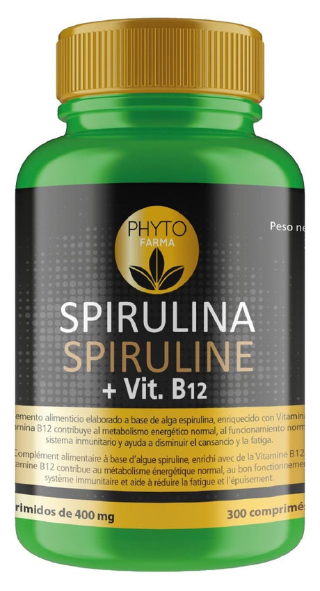 Spirulina + Vitamina B12 · Phytofarma · 300 comprimidos