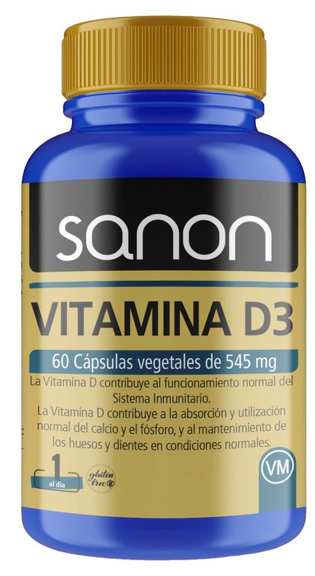 Vitamina D3 · Sanon · 60 cápsulas