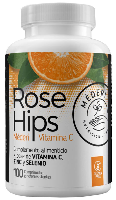 Rose Hips Vitamina C · Mederi · 100 comprimidos