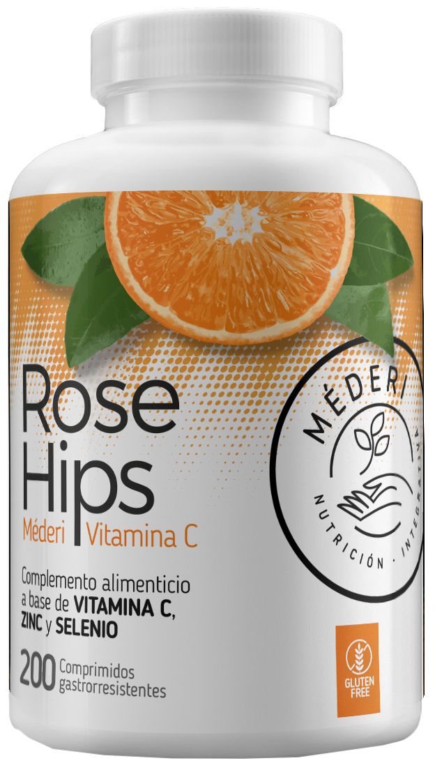 Rose Hips Vitamina C · Mederi · 200 comprimidos