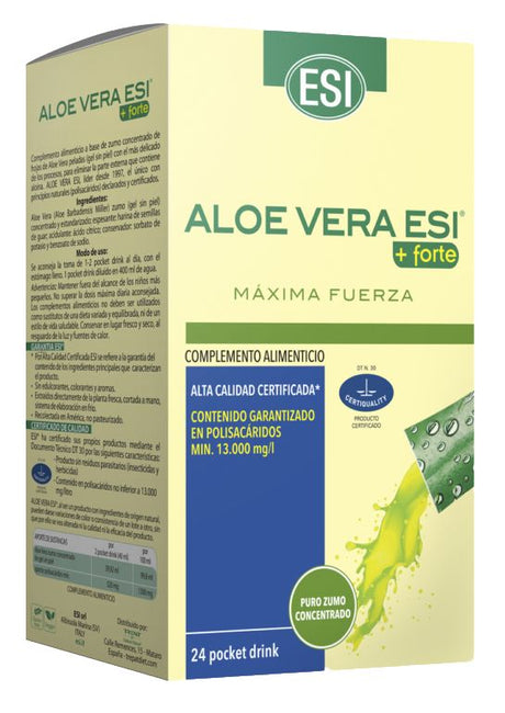 Zumo de Aloe Vera Forte Pocket Drink · ESI · 24 monodosis