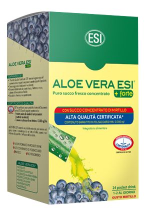 Zumo de Aloe Vera Forte con Mirtilo Pocket Drink · ESI · 24 monodosis