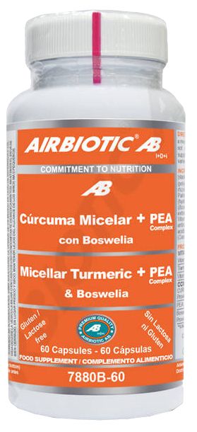 Cúrcuma Micelar + Pea Complex · Airbiotic · 60 cápsulas