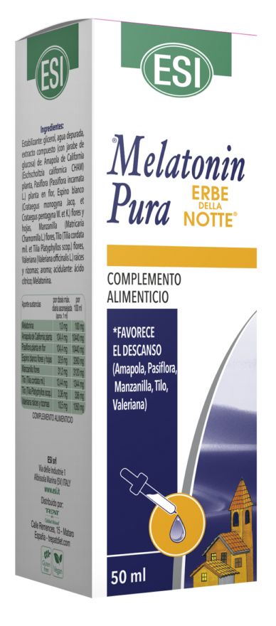 Melatonin Gotas con Erbe 1 mg · ESI · 50 ml