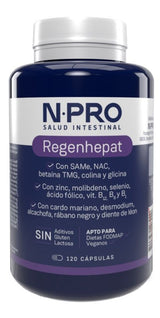 REGEN Hepat · NPRO Salud Intestinal · 120 cápsulas