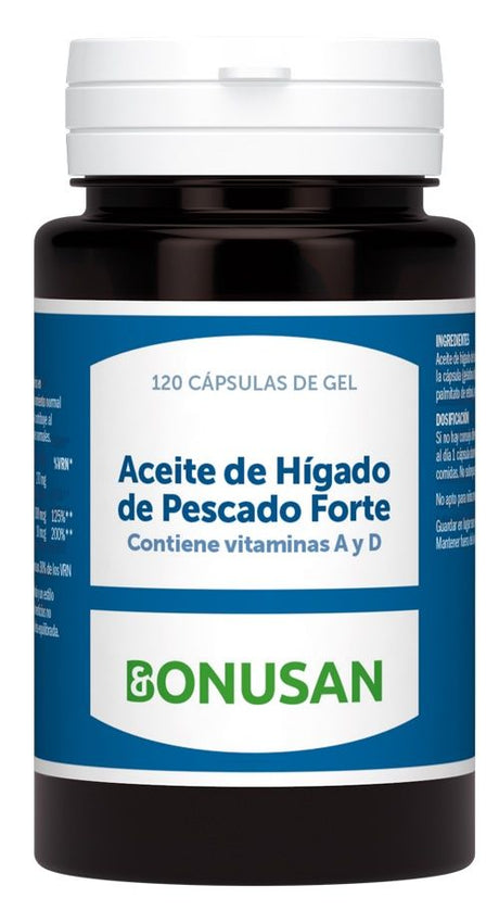 Aceite de Hígado de Pescado Forte · Bonusan · 120 cápsulas