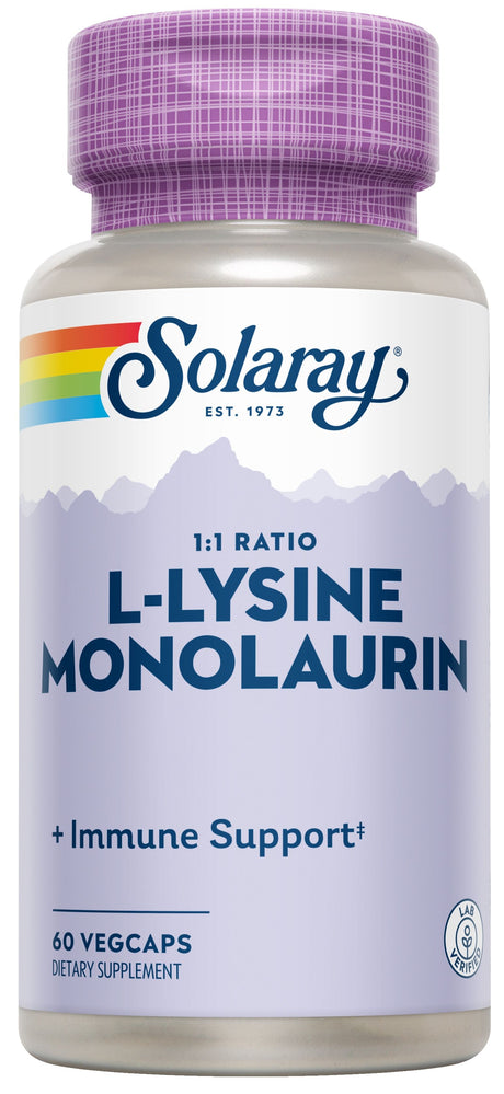 L-lisina Monolaurin · Solaray · 60 cápsulas