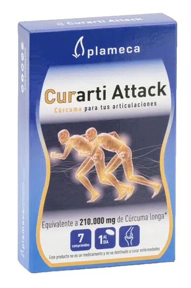 Curarti Attack · Plameca · 7 comprimidos