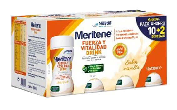 Pack Ahorro Meritene Fuerza y Vitalidad Drink Vainilla · Nestle · 10+2 GRATIS