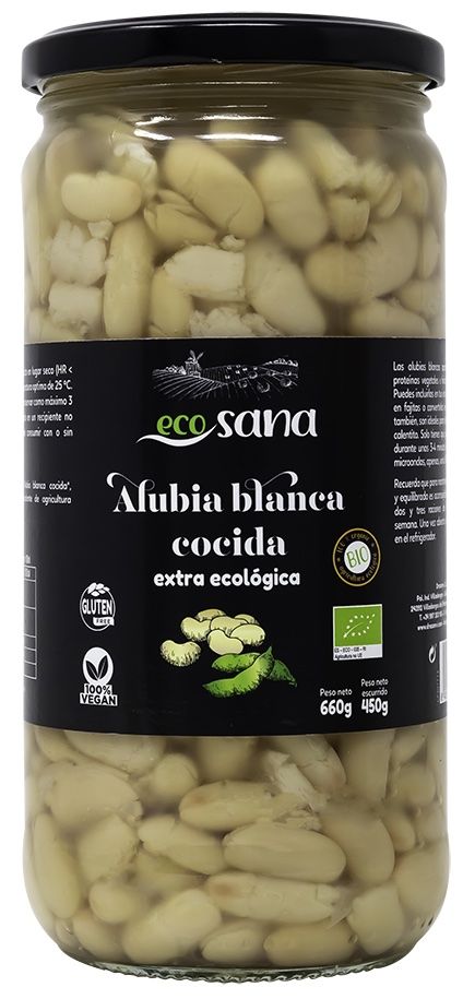 Alubia Blanca Cocida Extra · Ecosana · 660 gramos