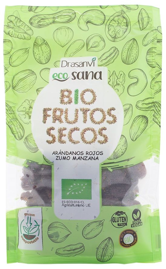 Arándanos Rojos con Zumo Manzana Bio · Ecosana · 100 gramos