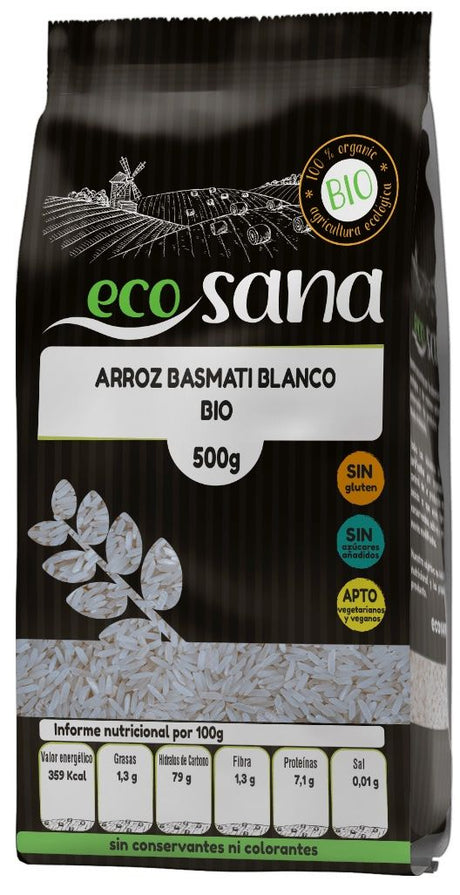 Arroz Basmati Blanco Bio · Ecosana · 500 gramos