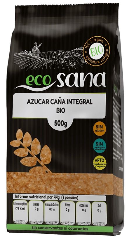 Azúcar de Caña Integral Demerara Bio · Ecosana · 500 gramos