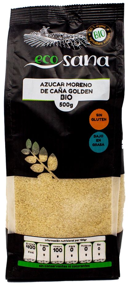 Azúcar Moreno Caña Golden Bio · Ecosana · 500 gramos