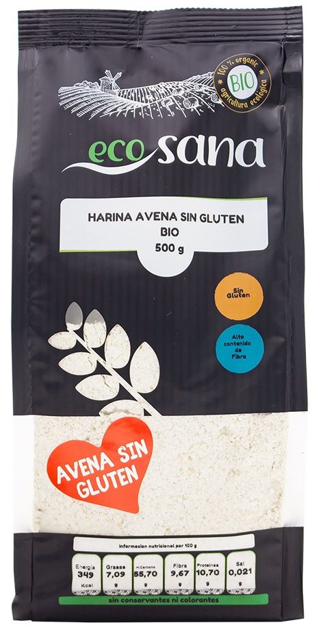 Harina de Avena Integral Sin Gluten · Ecosana · 500 gramos