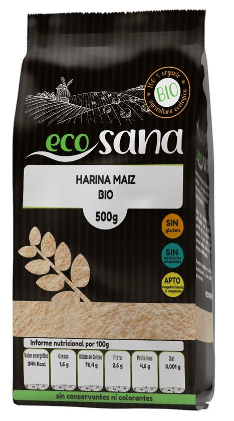 Harina de Maíz Bio · Ecosana · 500 gramos