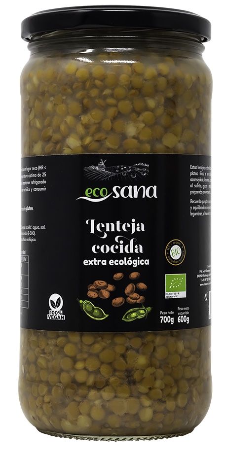 Lenteja Cocida Extra Ecológica · Ecosana · 700 gramos